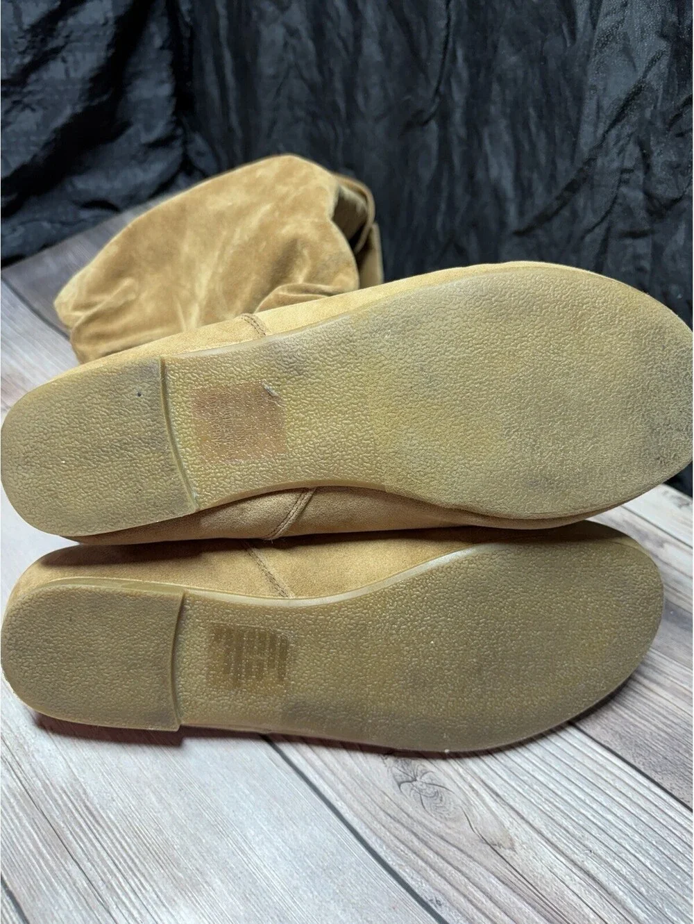 Women's Tan Suede Slouch Boots Size 7.5